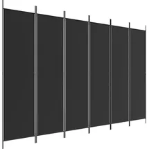 vidaXL Paravent Schwarz 300x200 cm Stoff