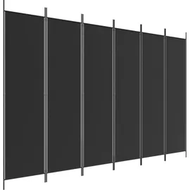 vidaXL Paravent Schwarz 300x200 cm Stoff