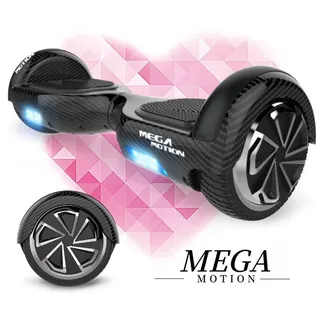 Mega Motion Hoverboards, Hoverboard Kinder, 6,5 Zoll Selbstausgleichendes Zweirad-Hoverboard mit Bluetooth-Lautsprecher-Hoverboards für Kinder im ... - Schwarz