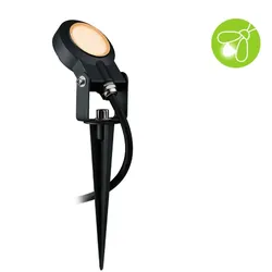 Paulmann 94728 Plug & Shine LED Gartenstrahler Sting Einzelspot Insektenfreundlich IP67 2200K 6,3W Anthrazit