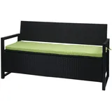 Proregal Sitzbank Anthrazit, Metall, 3-Sitzer, 164x87x57 cm, Gartenmöbel, Gartenbänke