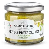 Pesto Pistacchio  Pistazien Pesto mit Pistazien aus Sizilien, Campo d'Oro, Sizilien