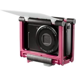 mantona Flip Cage Calif Poppy (Halterungsbügel), Digitalkamera Zubehör, Grau, Pink