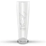 Mr. & Mrs. Panda Bierglas Avocado Geburtstag - Transparent - Geschenk, Vegan, Veggie, Gesund, W, Premium Glas, Elegantes Design