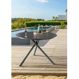 Beauty.Scouts Gartentisch Tisch "Nero", Ø 110 cm, anthrazit, rund, wetterfest, Gartentisch & HPL
