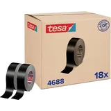 Tesa tesaband 4688 Standard 04688-00000-00 Gewebeklebeband Schwarz (L x B) 50m x 50mm 18St.