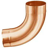 Grömo Kupfer-Rohrbogen 85 Grad 100 mm mit Einzug