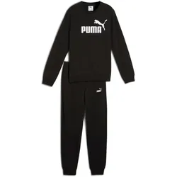 PUMA Essentials No.1 Logo French Terry Crew Jogginganzug Jungen 01 - PUMA black 128