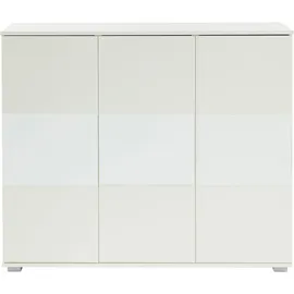 Priess Hochkommode 123 x 103 x 38 cm Weiß