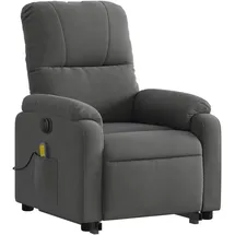 vidaXL Massagesessel Aufstehhilfe Elektrisch Polyester 89,5 x 103,5 x 0 cm Dunkelgrau