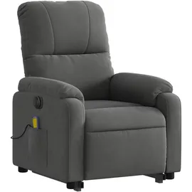 vidaXL Massagesessel Aufstehhilfe Elektrisch Polyester 89,5 x 103,5 x 0 cm Dunkelgrau