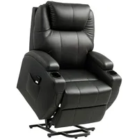 Homcom Fernsehsessel Kunstleder 84 x 109 x 92 cm schwarz