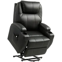Homcom Fernsehsessel Kunstleder 84 x 109 x 92 cm schwarz