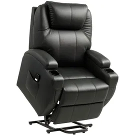 Homcom Fernsehsessel Kunstleder 84 x 109 x 92 cm schwarz