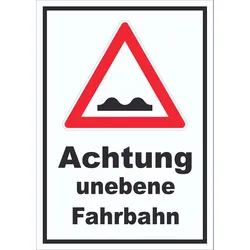Schild Achtung unebene Fahrbahn A1 (594x841mm)