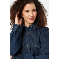 Senses.the label Jeansbluse mit Brusttasche Modell 'BRAWLEY', blau XS