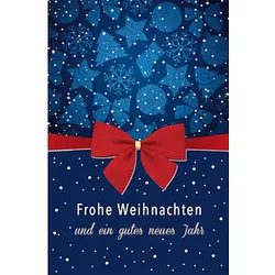 LUMA Weihnachtskarte rote Schleife DIN B6