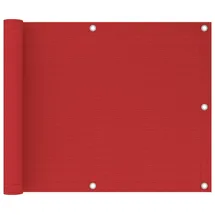 vidaXL Balkon-Sichtschutz 75 x 300 cm Rot Polyethylen