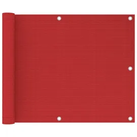 vidaXL Balkon-Sichtschutz 75 x 300 cm Rot Polyethylen