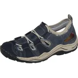 Rieker Slipper - Blaugrau Kunstleder Größe: 43 Normal - Blau - 43
