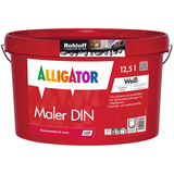 3x Alligator MalerDIN Stumpfmatte Dispersions Innenfarbe 12.5 L Wandfarbe