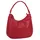 Samantha look Henkeltasche Leder Rot