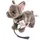 Uni-Toys Französische Bulldogge mit Leine grau HT-30145