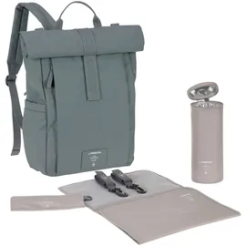 Lässig Rolltop Wickelrucksack Grau