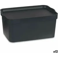 Kipit Aufbewahrungsbox mit Deckel Anthrazit Kunststoff 7,5 L 21