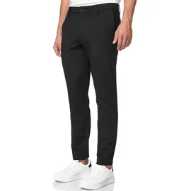 Indicode Anzughose "INRoedekro", Herren, Gr. 30, Länge 34, schwarz, Web, Obermaterial: 65% Polyester, 35% Baumwolle, unifarben, slim fit knöchellang, Hosen Anzughose, gepflegter Look mit gerade geschnittener Beinform