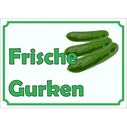 Frische Gurken Werbeaufkleber Aufkleber A2 (420x594mm)