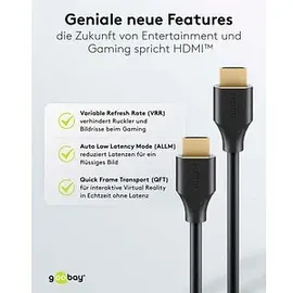 goobay Ultra96 HDMI Kabel HDMI auf HDMI 1 m Schwarz/Gold