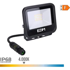EDM led-scheinwerfer 20w 1520lm 4000k tageslicht schwarz serie 12,4x10,6x2,8cm Edm