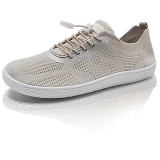 IceUnicorn Barfuss Schuhe Damen Barfussschuhe Herren Schnellverschluss Leichte Atmungsaktiv Fitnessschuhe(A Beige,38EU) - 38 EU
