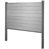 Mendler WPC-Sichtschutz Sarthe 195 cm grau