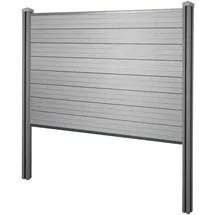 Mendler WPC-Sichtschutz Sarthe 195 cm grau
