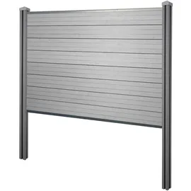 Mendler WPC-Sichtschutz Sarthe 195 cm grau