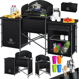 Kesser Campingschrank Campingküche Schwarz