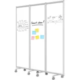 Master of Boards Mobile Trennwand 180 x 180 cm Weiß