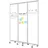 Master of Boards Mobile Trennwand 180 x 180 cm Weiß