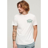 Superdry T-Shirt »ATHLETIC COLLEGE GRAPHIC TEE«, Gr. L, optic slub, , 13570910-L
