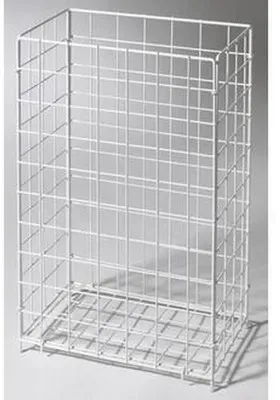 Sammelkorb klein, 28,5x19x35,5cm, Drahtgeflecht weiß, 2340012, f. Papierhandtuch