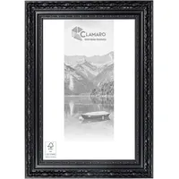Clamaro Bilderrahmen Antik Massivholz | Schwarz matt | 80