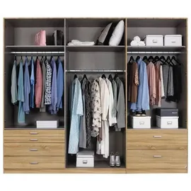 Rauch Wäscheschrank WILDBERG 271 x 210 x 54 cm Beige/Braun