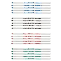 ONLINE® D1 Kugelschreiberminen M farbsortiert, 20 St.