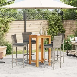 vidaXL Gartenbar-Set 5-tlg. Grau