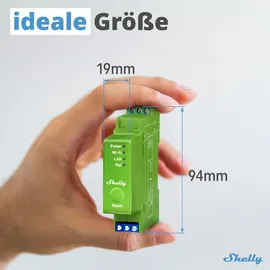 Shelly Pro 1PM, DIN-Schienen-Schaltmodul mit Strommessfunktion, 1-Kanal, Schaltaktor