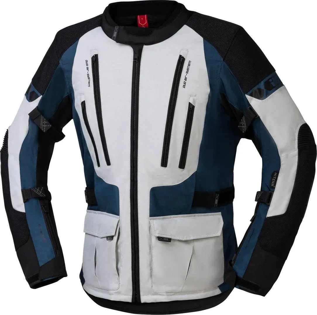 iXS Tour Jacke Lennik-ST hellgrau-blau-schwarz - 5XL
