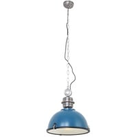 Steinhauer Pendelleuchte Hängelampe Deckenleuchte Esszimmerlampe Metall Glas Blau h