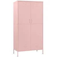 vidaXL Kleiderschrank Rosa 90x50x180 cm Stahl